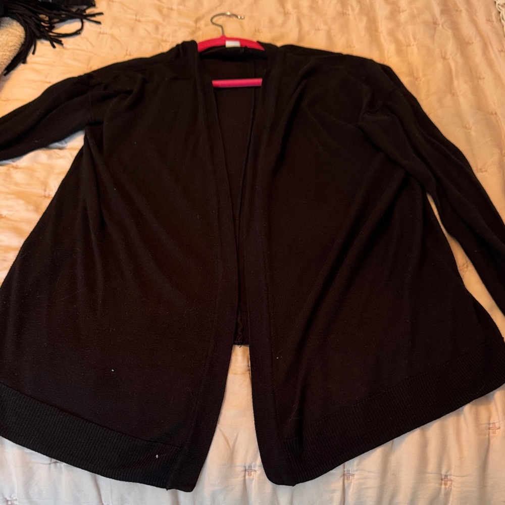 H&M Classic Open-Front Women’s Sweater Cardigan - Black